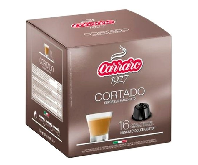 Кава у капсулах Carraro Cortado, 16 капсул Dolce Gusto
