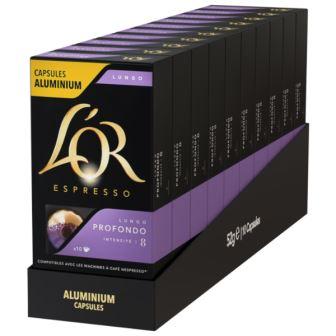 Кава L'OR Lungo Profondo, 100 капсул Nespresso
