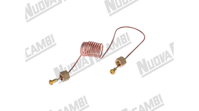 Капілярна трубка 1 / 8f - 1 / 8f - мідна з гайками 100 см, фото 1