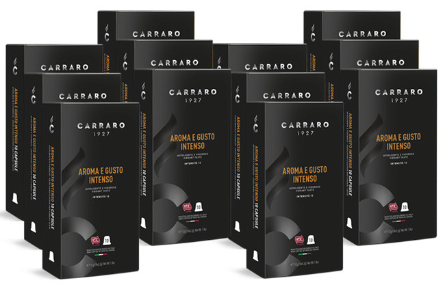 Кава Carraro Aroma E Gusto Intenso, 120 капсул Nespresso