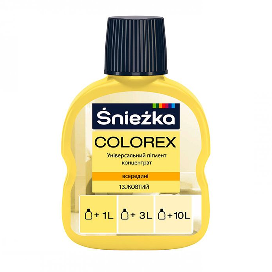 Пігментний концентрат Sniezka Colorex жовтий (100 мл) барвник Снежка
