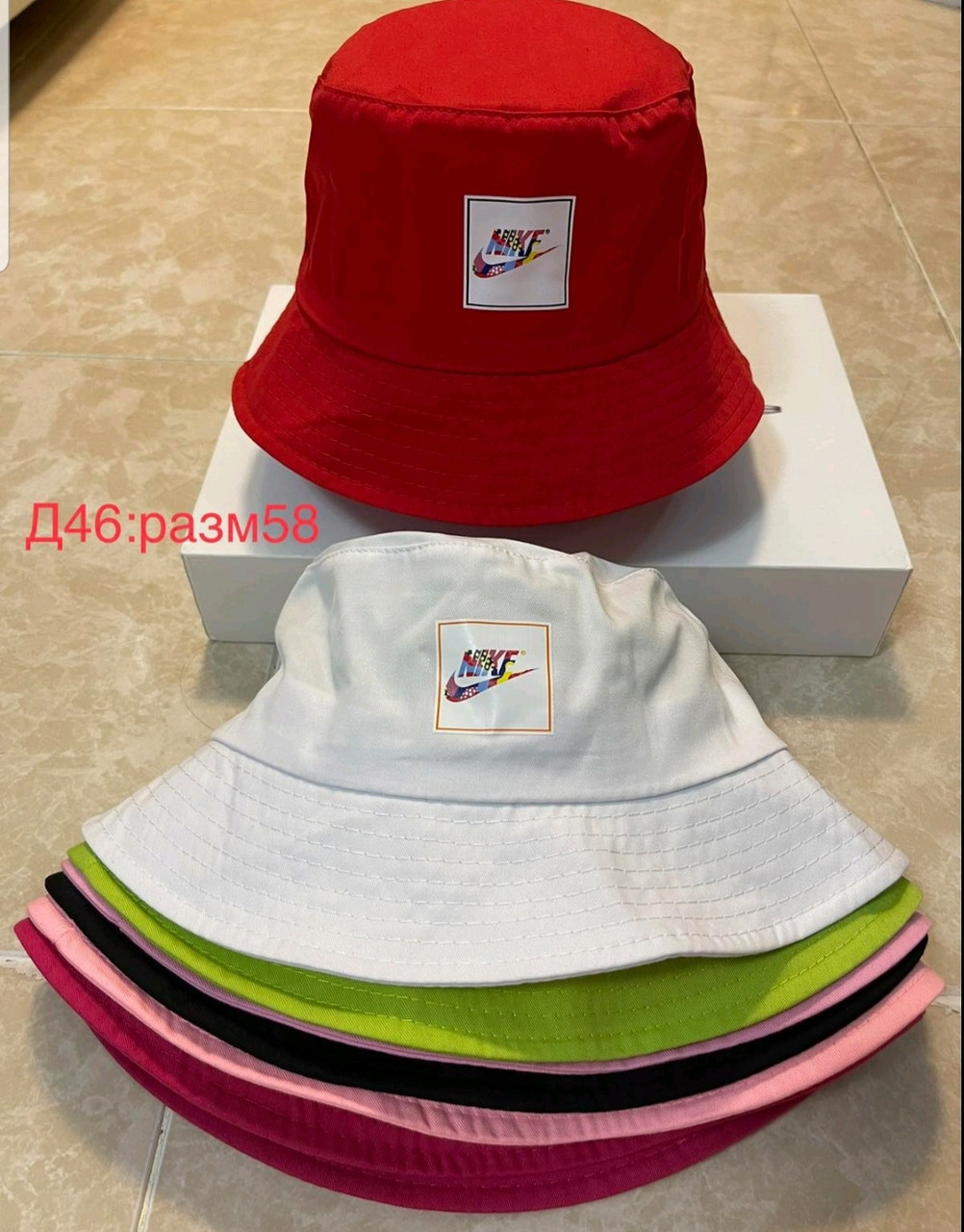 Оптом Панама однотоная зі вставками сітки р-ри 58