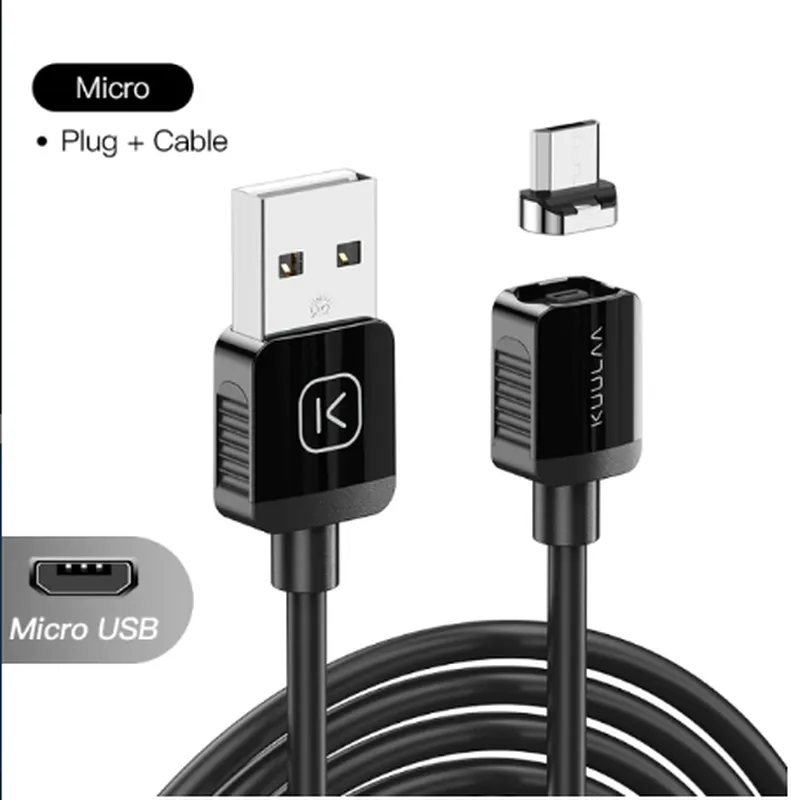 Магнітне заряджання кабель kuulaa MicroUSB Type-C, Iphone 1 м і 2 м