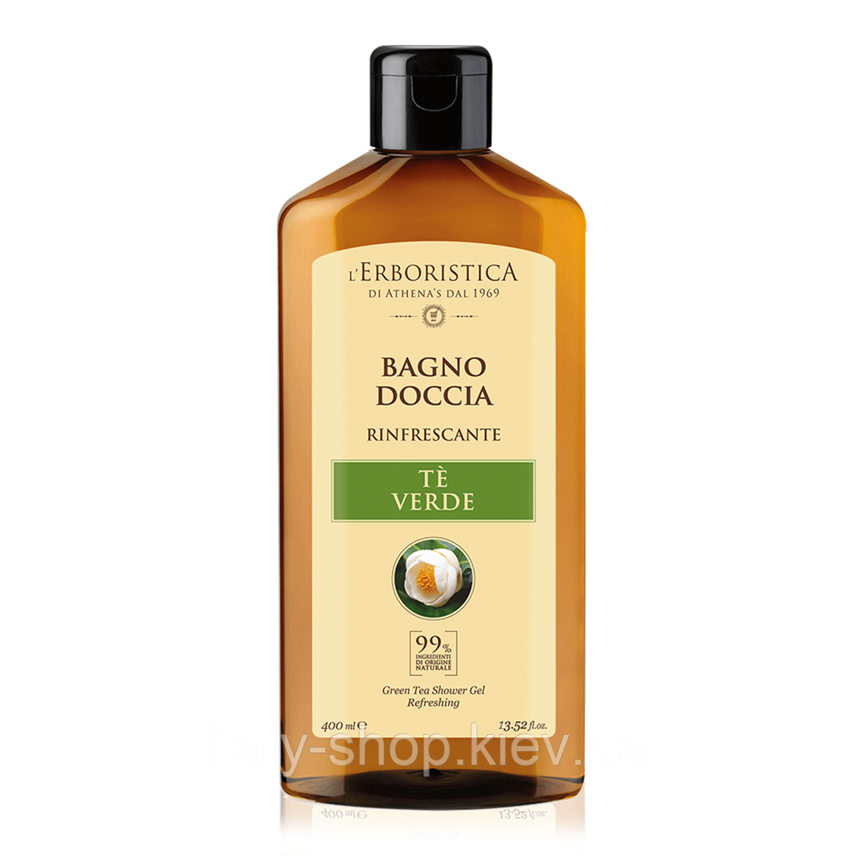 Гель для душу з зеленим чаєм Athena's L'Erboristica Bagno Doccia Te verde 400 мл Італія
