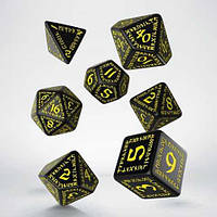 Набір дайсів Runic Dice Set Black & Yellow