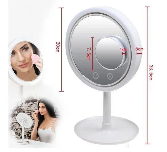 Дзеркало з підсвічуванням і вентилятором Beauty Breeze Mirror