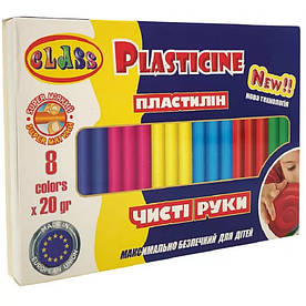 Пластилін  Class Чисті руки 8 кольорів 160 г