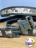 Тактичний армійський ремінь ЗСУ, камуфляж піксель / чорний, фото 3