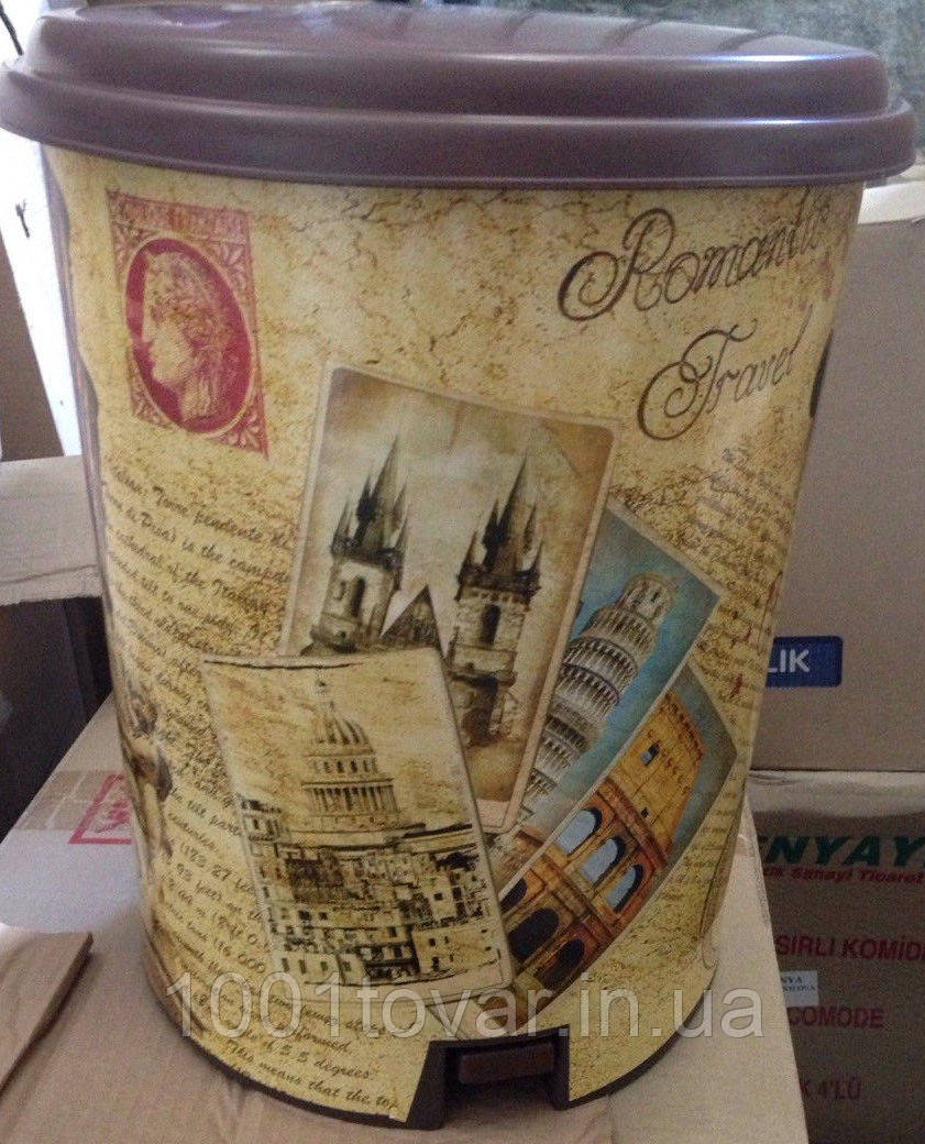 Відро педальне Еlif, з малюнком "Pisa", 17 л., фото 1