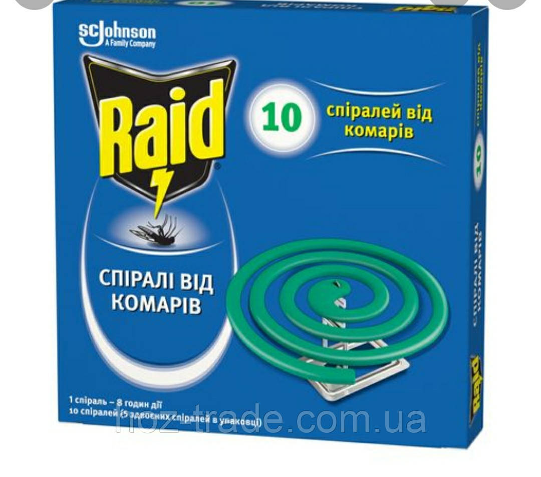 Спіралі від комарів Raid Рейд 10 шт.