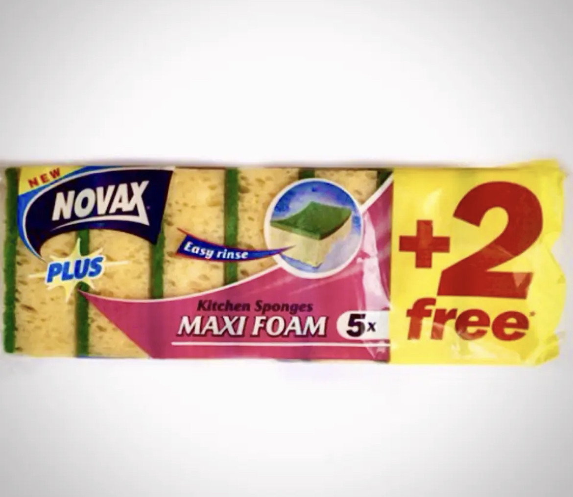 Кухонна губка Novax 5+2 шт, фото 1