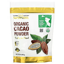 Какао-порошок California GOLD Nutrition, Superfoods "Organic Cacao Powder" (240 г)