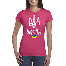 Жіноча футболка з принтом. Gerb_Ukraine_1.. Бавовна 100%. Розміри від S до 2XL