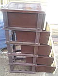 Комод пластиковий на 5 ящиків бежево-коричневий виробництво Україна, фото 8