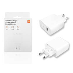 Зарядний пристрій Xiaomi Mi 33 W Wall Charger (Type-A+Type-C) EU White (BHR4996GL) ОРИГИНАЛ