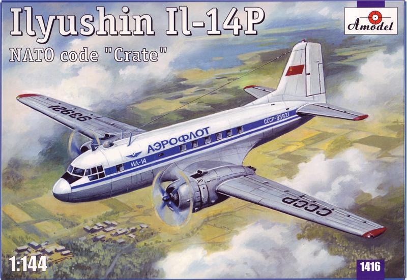 Пластикова модель 1/144 A-model 1416 радянський пасажирський літак Іл-14П