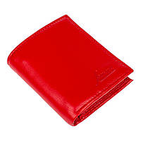 Женский кошелек портмоне из натуральной кожи Kafa на магните, красный