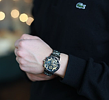 Стрільний сталевий наручний годинник з металевим браслетом з японським механізмом кварцовий, фото 3