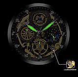 Стрільний сталевий наручний годинник з металевим браслетом з японським механізмом кварцовий, фото 4