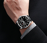 Бюджетний красивий годинник curren круглі класичні стрілочні кварцові з шкіряним ремінцем, фото 7