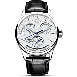 Модний чоловічий класичний механічний наручний годинник carnival з автопідзаводом зі шкіряним ремінцем, фото 2