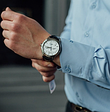 Модний чоловічий класичний механічний наручний годинник carnival з автопідзаводом зі шкіряним ремінцем, фото 6