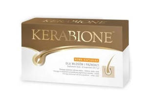 Kerabione Valentis біотин, вітаміни, мінерали, кремній із бамбука, амінокислоти для волосся й нігтів, 60 капсул