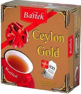 Чорний цейлонський чай у пакетиках 100 пакетів Bastek Ceylon Gold, Польща