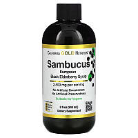 Сироп из черной бузины California GOLD Nutrition "Sambucus European Black Elderberry Syrup" 2500 мг (240 мл)