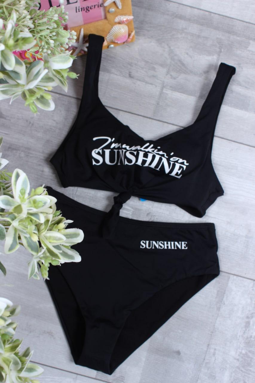 Купальник подростковый Z.Five 637 Солнце черный (В НАЛИЧИИ ТОЛЬКО 32  УКР р-ры)