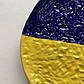 Плоска Овальна тарілка M.CERAMICS прапор синьо-жовта керамічна Ручної роботи, фото 3