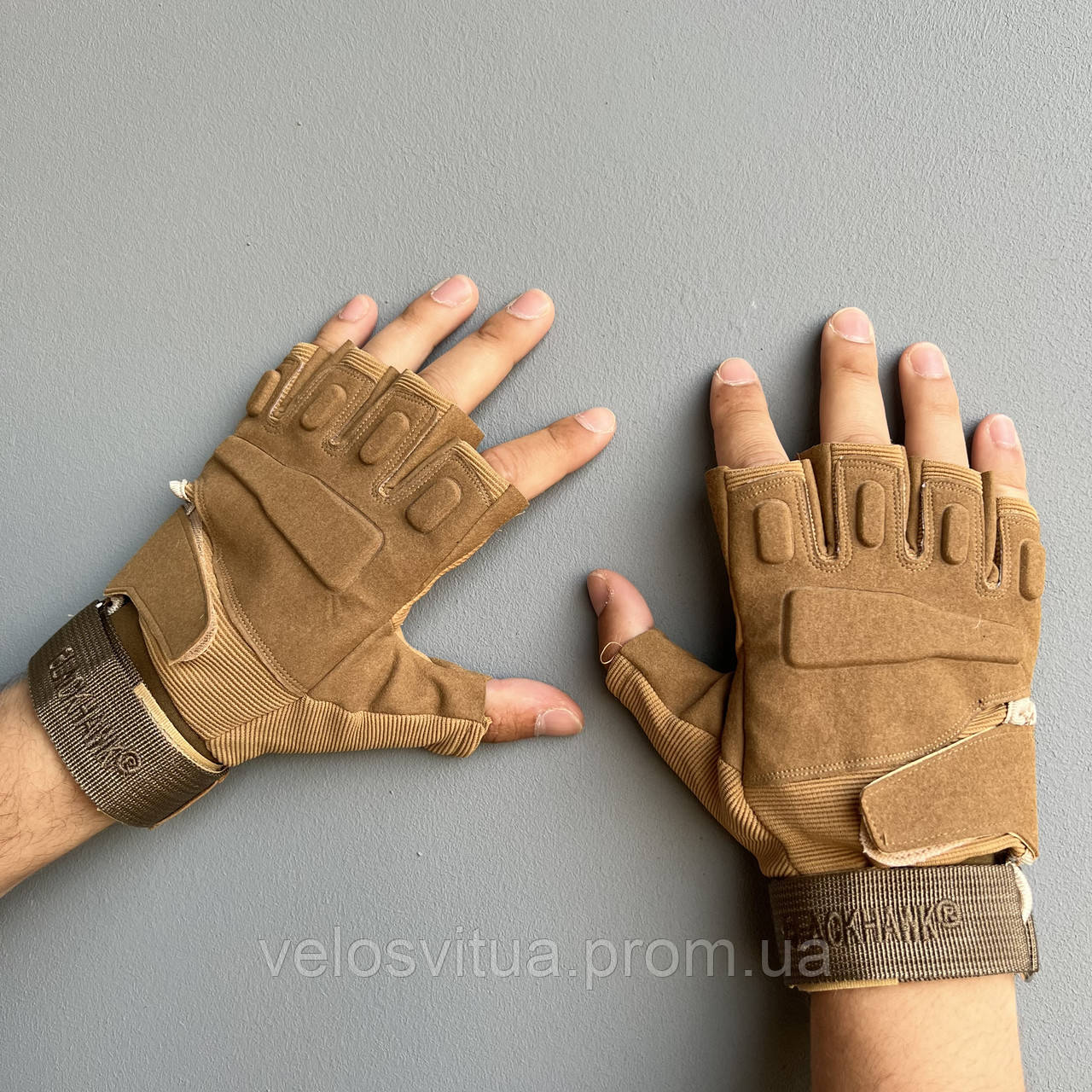 Тактичні рукавички, рукавички військові без пальців, похідні армійські, солдатські рукавички