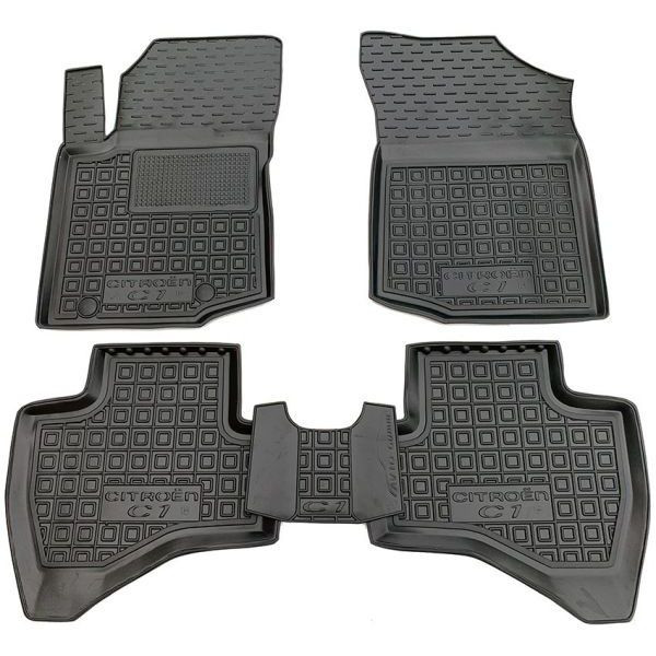 Резинові килимки в салон Citroen C1, фото 1