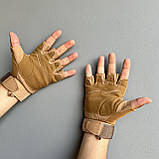 Тактичні рукавички, рукавички військові без пальців, похідні армійські, солдатські рукавички, фото 2