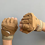 Тактичні рукавички, рукавички військові без пальців, похідні армійські, солдатські рукавички, фото 3