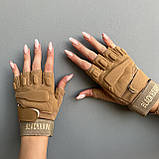 Тактичні рукавички, рукавички військові без пальців, похідні армійські, солдатські рукавички, фото 2