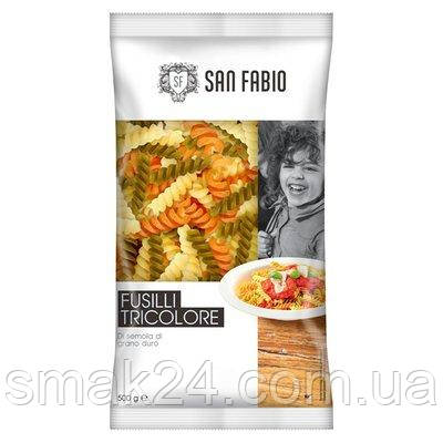 Макарони San Fabio Fusilli Tricolore 500 г Німеччина