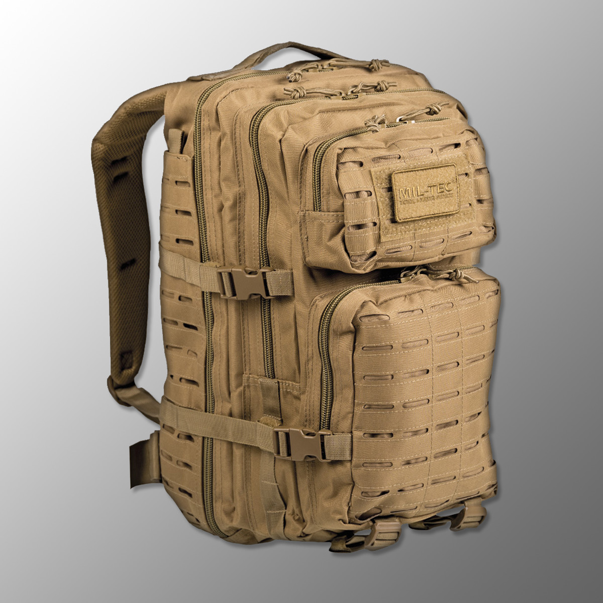 Тактичний рюкзак, військовий "Mil-Tec - Assault Laser Cut II Large" (Койот) 36 літрів, армійська, EDC