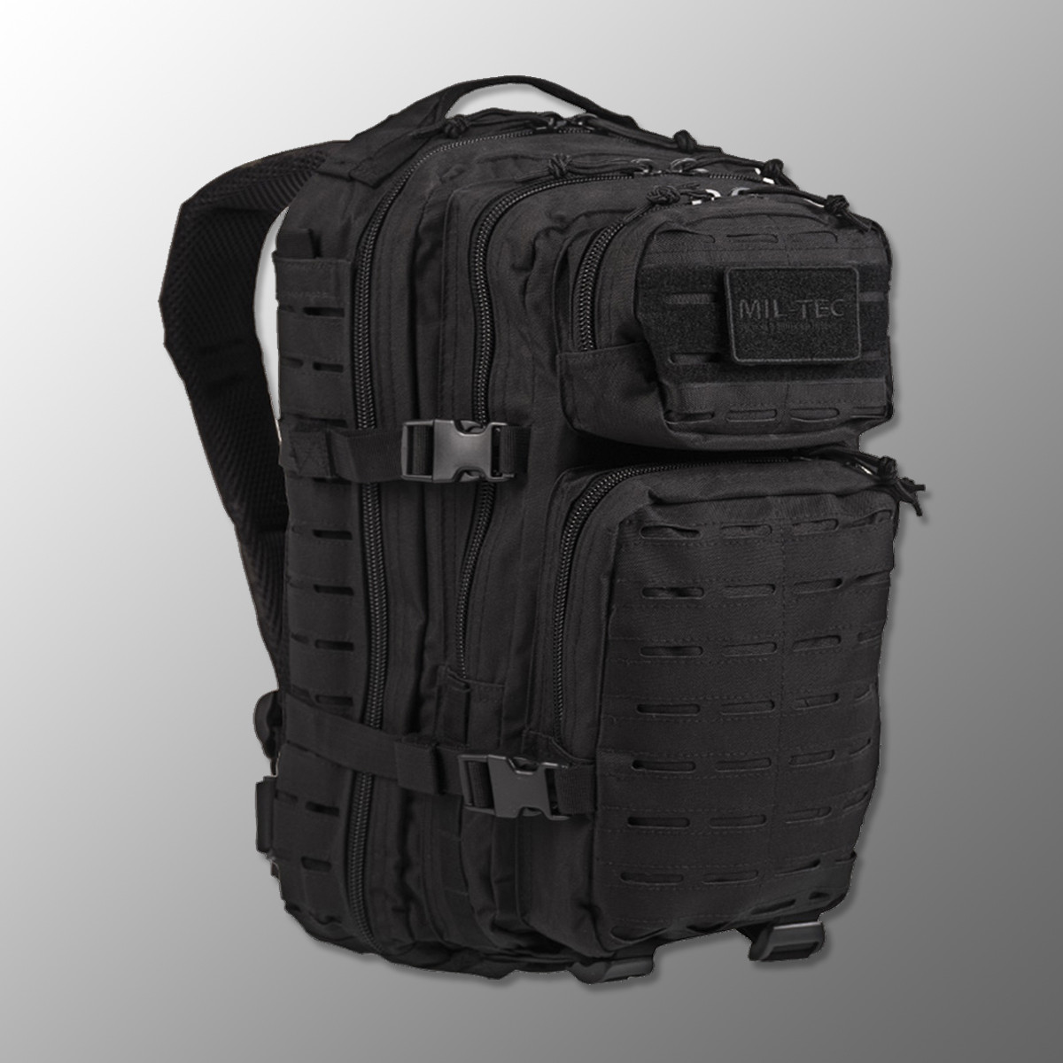 Тактичний рюкзак, військовий "Mil-Tec - Assault Laser Cut II Large" (Чорний) 36 літрів, армійська, EDC