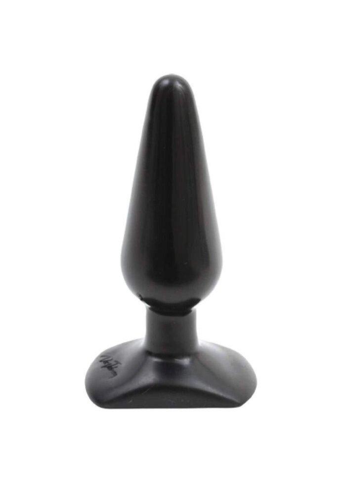 Анальная пробка Doc Johnson Smooth Classic Medium - Black, макс. диаметр 3,8см, фото 1