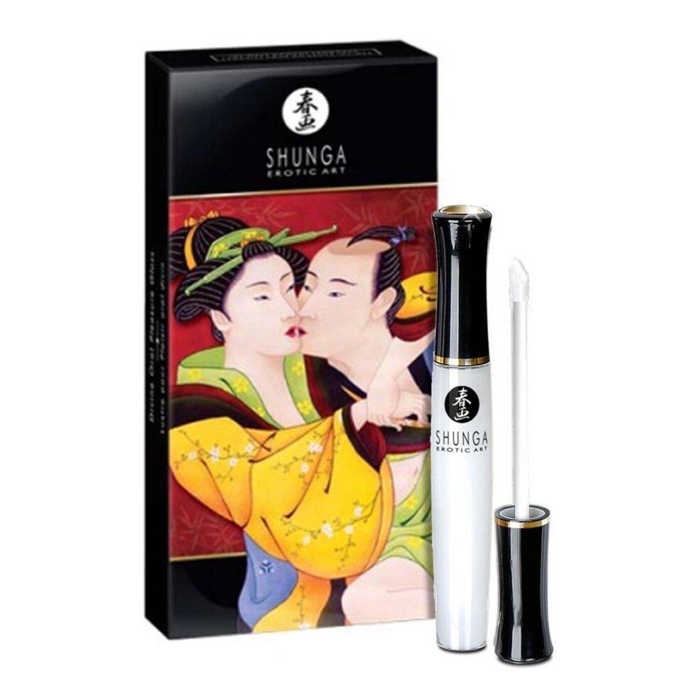 Shunga Lipgloss - ігристе полуничне вино (10 мл), ефект поколювання., фото 1