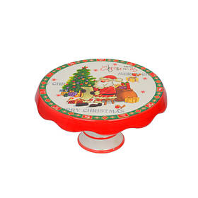 Підставка для торта новорічна "Merry Christmas"11*14.5 см., кераміка (NG123)