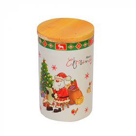 Банка для сипких новорічна "Merry Christmas" 15*10 см, кераміка (NG128)