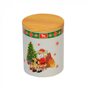 Банка для сипких новорічна "Merry Christmas" 12*10 см, кераміка (NG127)