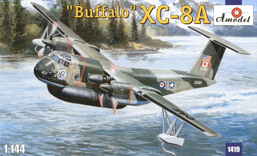 Пластикова модель 1/144 A-model 1419 транспортний літак "Buffalo" XC-8A, фото 1