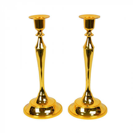 Набір свічників із 2 шт., "Gold" 25*5 см, меляр (M6301), фото 1