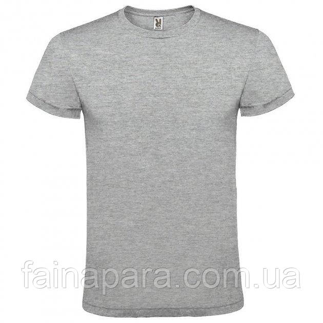 Чоловіча бавовняна однотонна футболка Ezgi Туреччина (сіра) S, фото 1