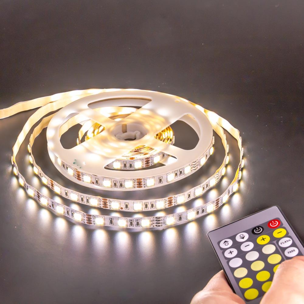 Світлодіодна стрічка 12V, SMART 5050, 2в1, 60 led/m, 14.4W, IP20, 3000K⇄6500К, фото 1