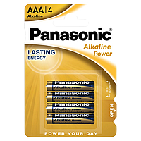 Батарейка LR03/ААА 1.5V щелочная 4шт Alkaline Power PANASONIC
