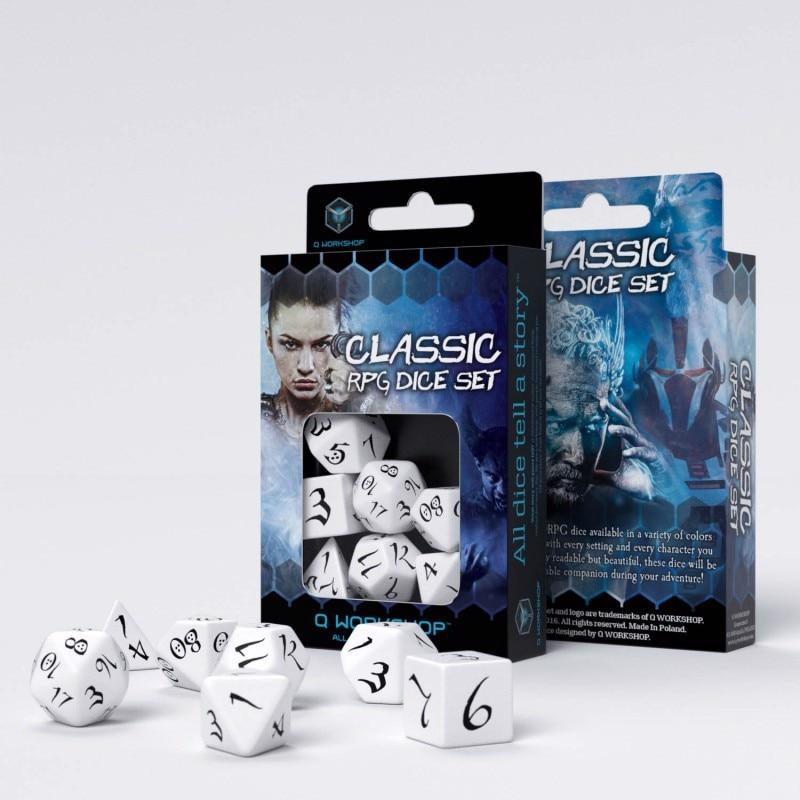 Набір Дайсів Classic RPG Dice Set White & Black - фото 1 - id-p1628554350